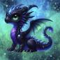 Preview: Galaxy - Kleiner Drache 70cm - BIO French Terry